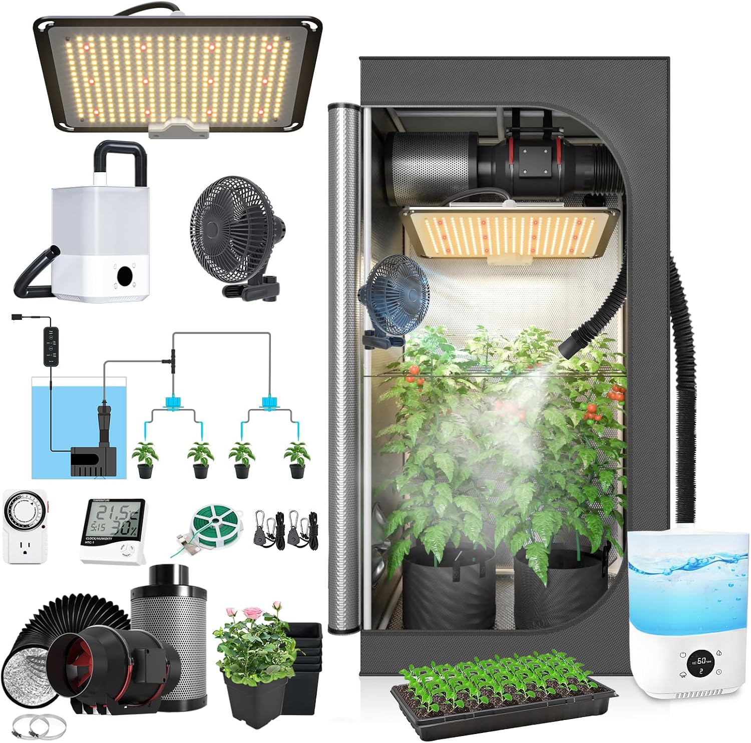 Grow Tent Complete Kit - Ulepszony Zestaw Kompletnego Zestawu Namiotu do