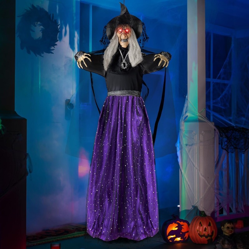 Smart Garden Indoor - 47-calowa Animowana Wiedźma Dekoracja Halloweenowa Na