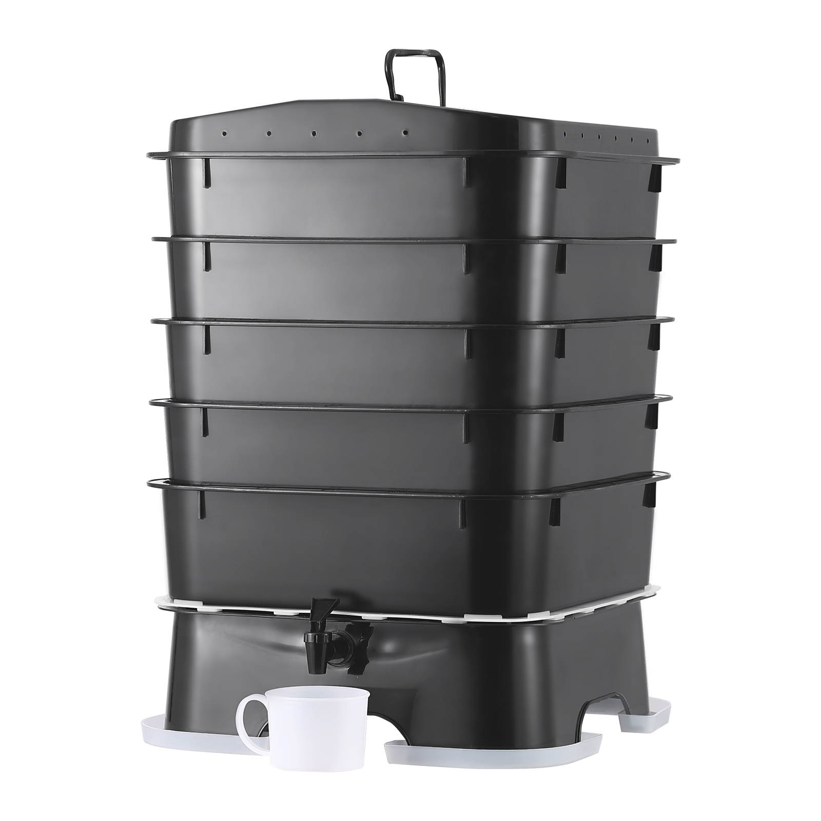 Composting Kit Indoor - Kompostownik Roboczkowy 5-Pojemnikowy 2026 Prosto Od